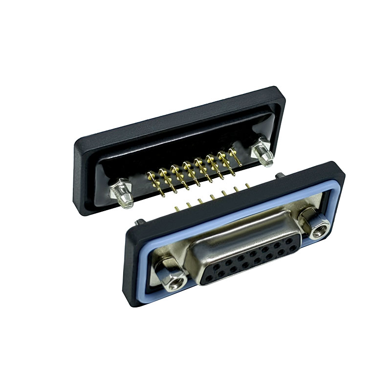 HDP26 straight 90 ° female waterproof d-sub connector