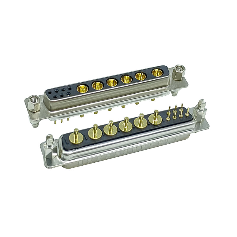 13w6 direct insertion 180 ° d-sub connector